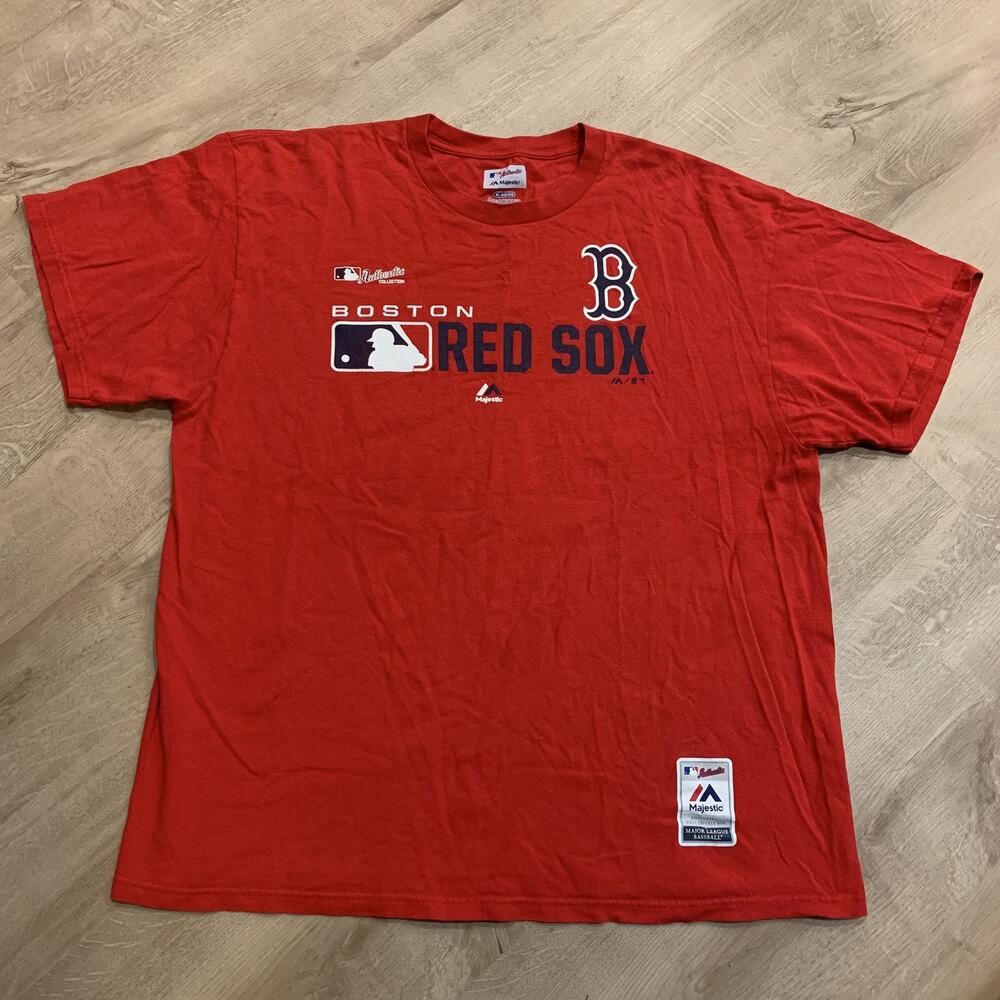 Majestic MLB Boston Red Sox T-Shirt Men's XL Red Baseball Team Graphic Tee